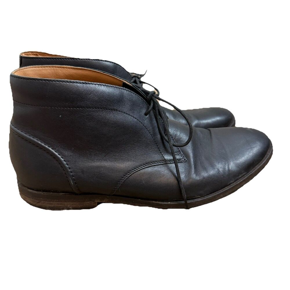 Clarks Glide Chukka Black Leather Shoes Men's size 12